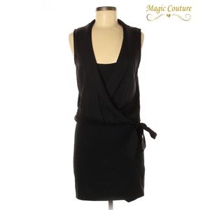 Theory Layered Wrap Front Style Black Dress🖤🖤🖤